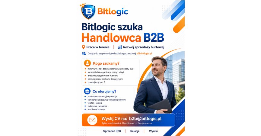 Bitlogic szuka Handlowca B2B w terenie