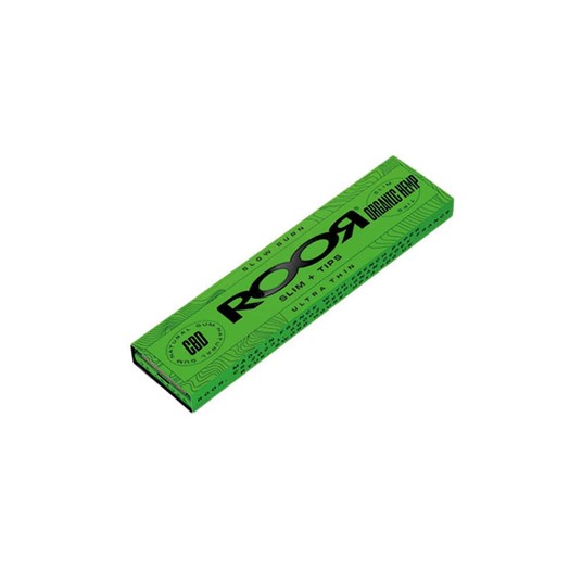 Bibułki CBD ROOR slim + Tips Organic Hemps -zdjęcie numer 1