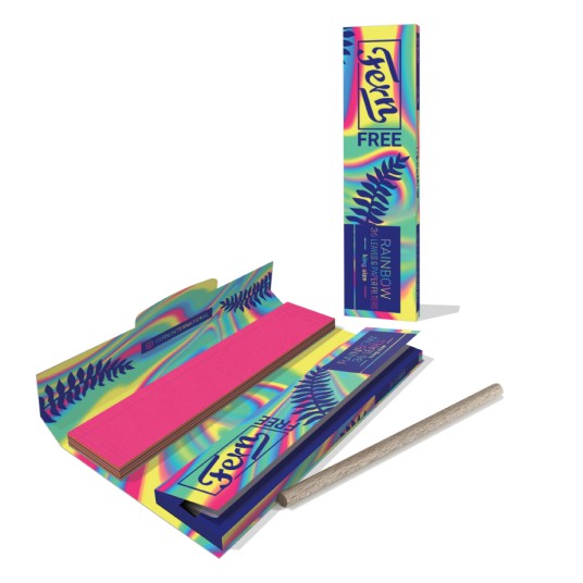 Bibułki FERN King Size Rainbow 14g + Filtry -zdjęcie numer 1