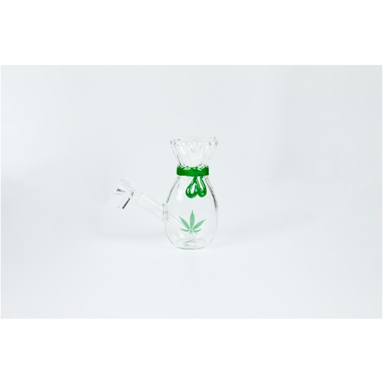 Bongo Szklane Atomic Glass Bong 13cm Leaf -zdjęcie numer 1
