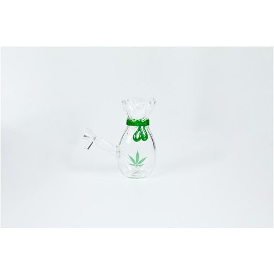 Bongo Szklane Atomic Glass Bong 13cm Leaf -zdjęcie numer 1