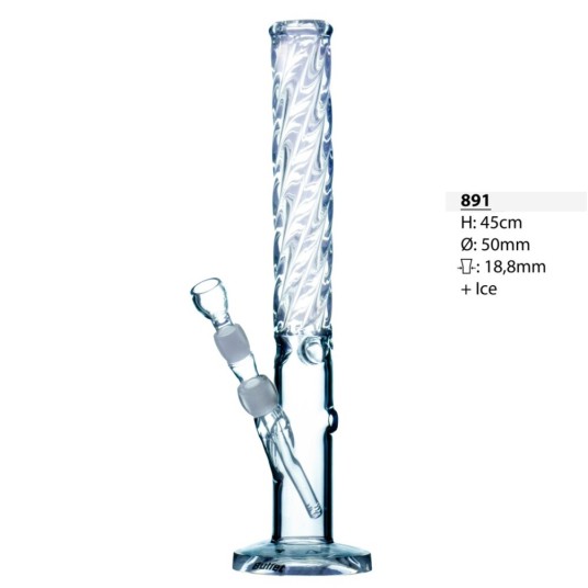 Bongo Szklane Bullet Heavy Cylinder Spirale 45cm -zdjęcie numer 1