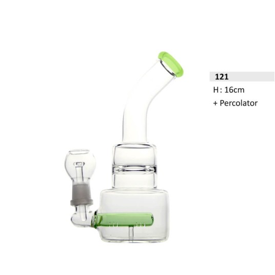 Bongo Szklane Bullet Oil Bong Green Dabbing 16cm -zdjęcie numer 1