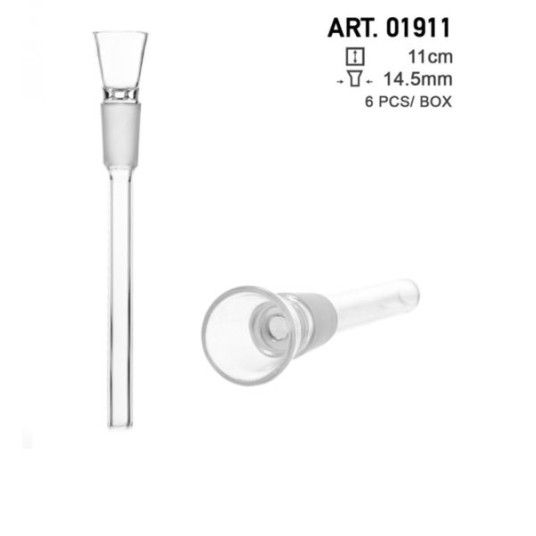 Cybuch szklany do bonga SG14.5mm L11 cm -zdjęcie numer 1