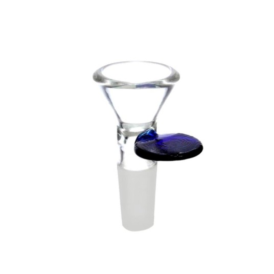 Cybuch szklany z niebieskim uchwytem SG14.5mm -zdjęcie numer 1