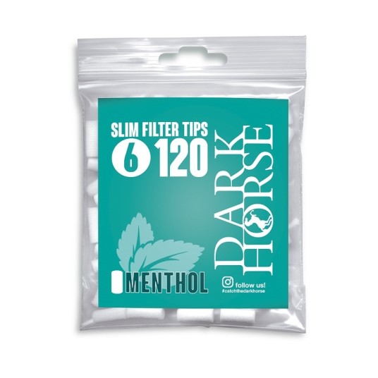 Filtry DARK HORSE Menthol 6/15mm 120szt -zdjęcie numer 2