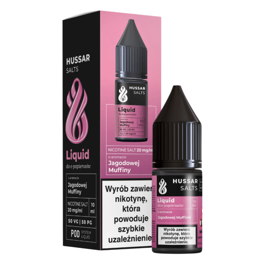 Liquid Hussar Salt 20mg 10ml Jagodowa Muffinka -zdjęcie numer 1