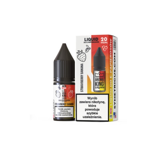 Liquid Sól Aroma King 10ml 20mg Strawberry Banana -zdjęcie numer 1