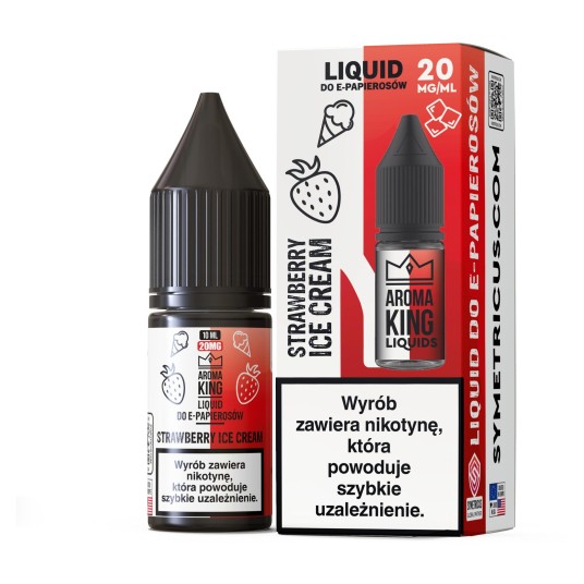 Liquid Sól Aroma King 10ml 20mg Strawberry Ice Cre -zdjęcie numer 1