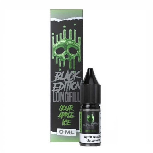 Longfill DARK LINE Black 9ml Sour Apple Ice -zdjęcie numer 1