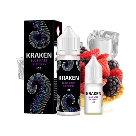 Longfill Kraken 9/10ml Blue Razz Bilberry Ice -zdjęcie numer 1
