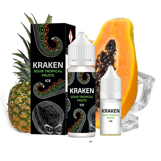 Longfill Kraken 9/10ml Sour Tropical Fruits Ice -zdjęcie numer 1