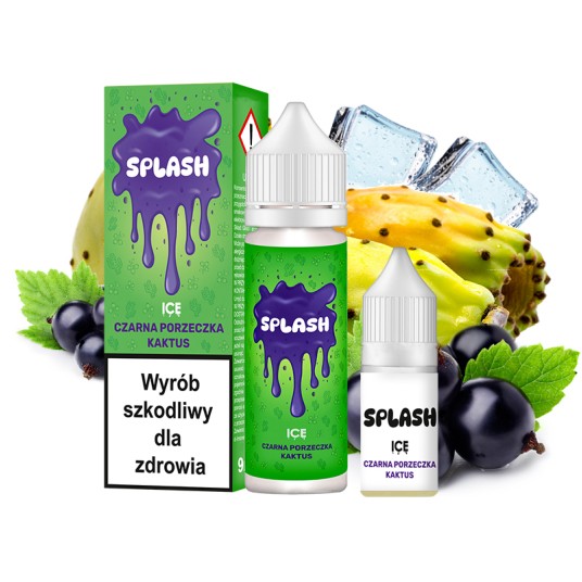 Longfill Splash 9/10ml Czarna Porzeczka Kaktus Ice -zdjęcie numer 1