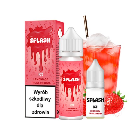 Longfill Splash 9/10ml Lemoniada Truskawkowa Ice -zdjęcie numer 1