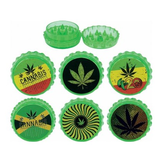 Młynek Akrylowy Canabis Green 45mm 2 części -zdjęcie numer 1