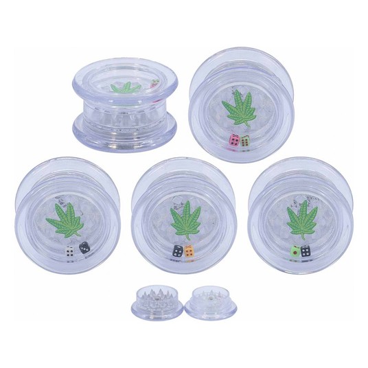 Młynek Akrylowy Green Leaf 55mm 2 częściowy -zdjęcie numer 1