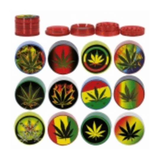 Młynek Akrylowy Mix Cannabis 50mm 4 częściowy -zdjęcie numer 1