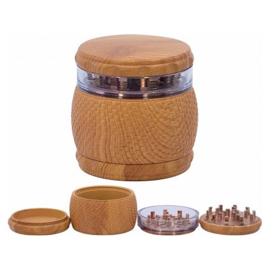 Młynek drewniany Wood Bulb 70mm 4 częściowy -zdjęcie numer 2