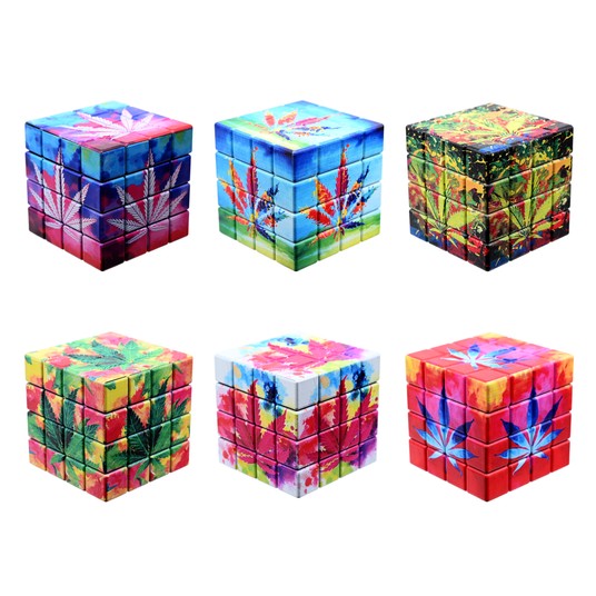 Młynek Metalowy Atomic Cube Leaf II 45mm 4cz 6/96 -zdjęcie numer 1