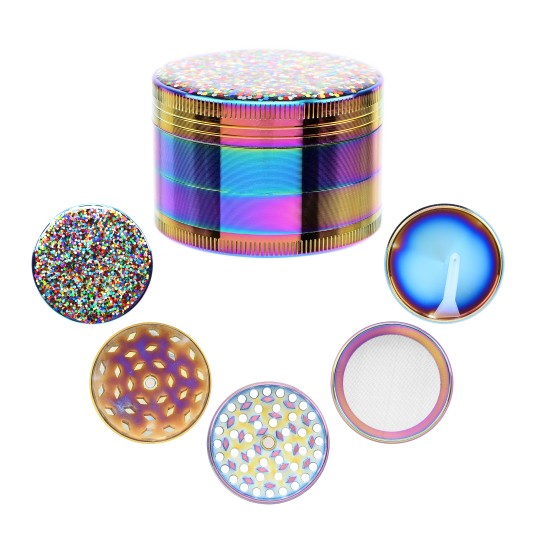 Młynek Metalowy Atomic Rainbow 52mm 4cz 6/120 -zdjęcie numer 1