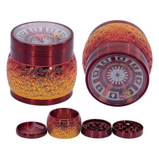 Młynek Metalowy Kasyno 70mm 4 częściowy -zdjęcie numer 1