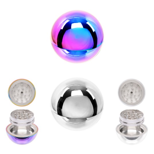 Młynek metalowy Raibow Ball 53mm 3 częściowy -zdjęcie numer 1