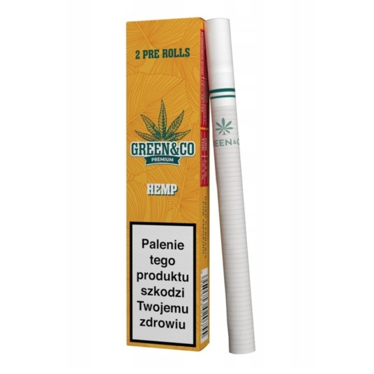Papierosy CBD Green & Co Premium PRE-ROLS 2szt -zdjęcie numer 1