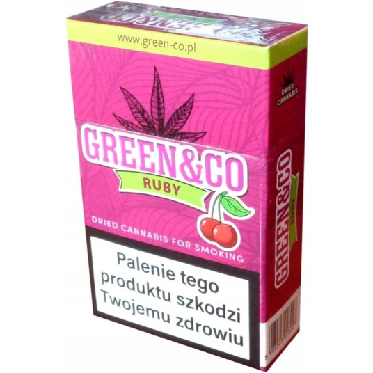 Papierosy CBD Green & Co Ruby PRE-ROLS 20szt -zdjęcie numer 1