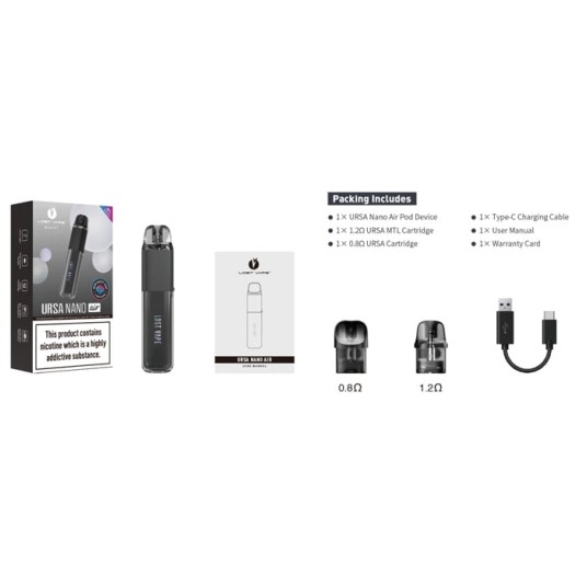 POD Lost Vape Ursa Nano Air 800mAh Lime Green -zdjęcie numer 2
