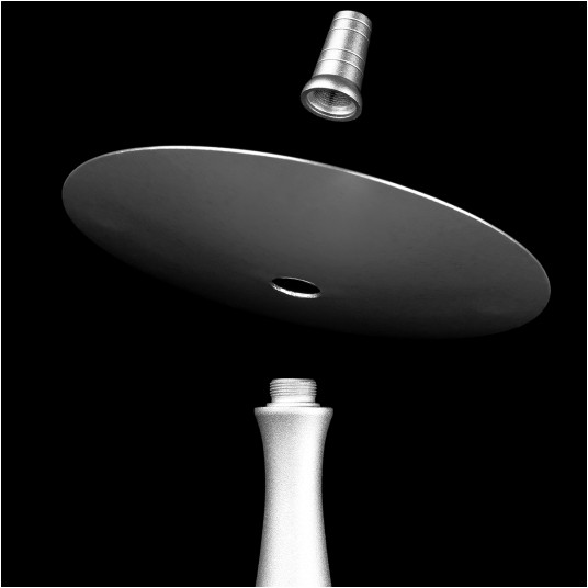 Shisha ALADIN Alux Admiral 50cm Silver -zdjęcie numer 5