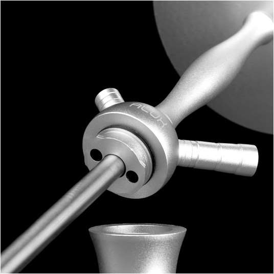 Shisha ALADIN Alux Admiral 50cm Silver -zdjęcie numer 2