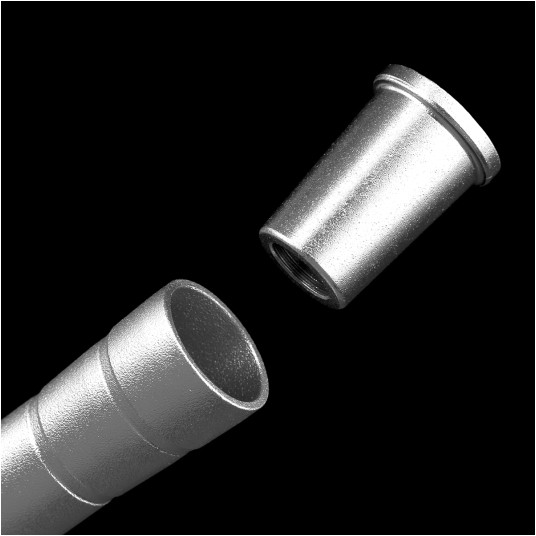 Shisha ALADIN Alux Admiral 50cm Silver -zdjęcie numer 4