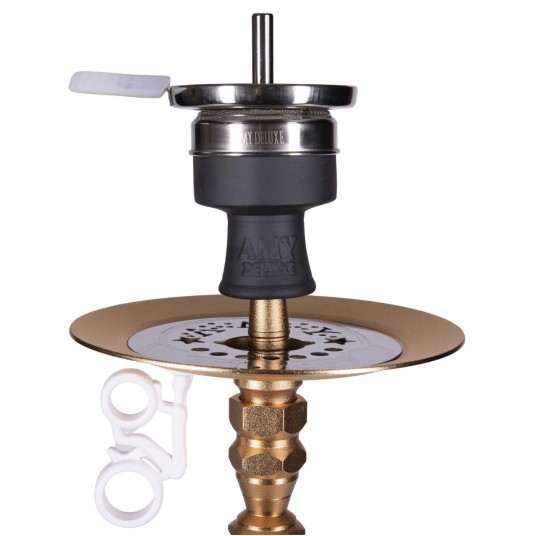 Shisha AMY Deluxe Alu Diamond S Gold Black -zdjęcie numer 4