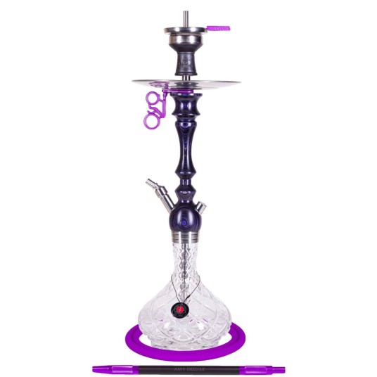 Shisha AMY Deluxe Bohemian Cut Purple Clear -zdjęcie numer 1