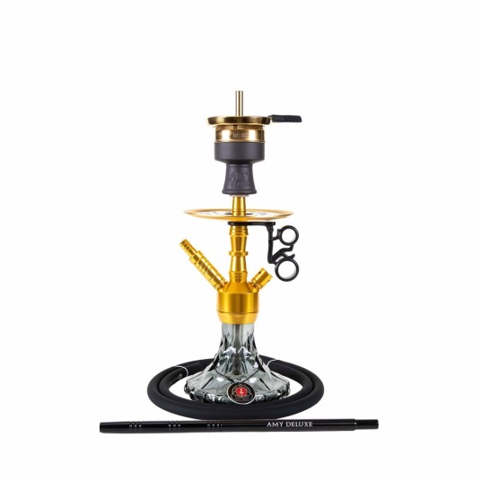 Shisha AMY Deluxe Brilli S 43cm Gold Black -zdjęcie numer 1