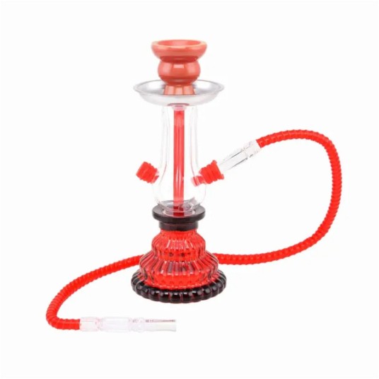Shisha Atomic 25cm Trapez 1 wąż Czerwona -zdjęcie numer 1