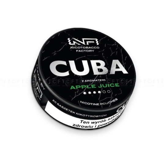 Woreczki Nikotynowe CUBA Black 20mg Apple Juice -zdjęcie numer 1