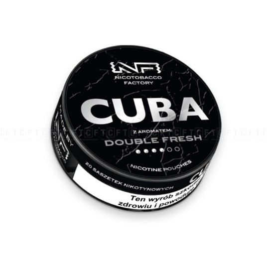 Woreczki Nikotynowe CUBA Black 20mg Double Fresh -zdjęcie numer 1