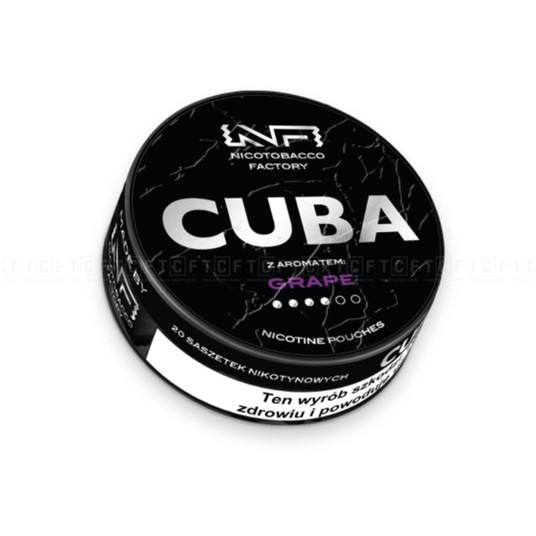 Woreczki Nikotynowe CUBA Black 20mg Grape -zdjęcie numer 1