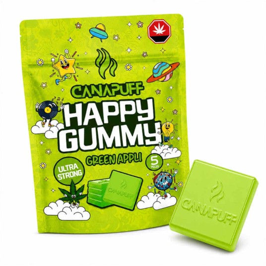 Żelki Konopne Canapuff Happy Gummy 20g Green Appli -zdjęcie numer 1