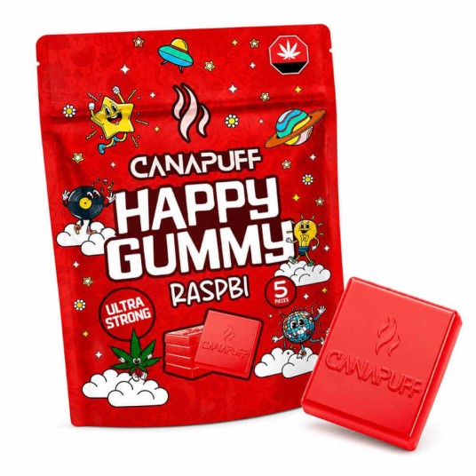 Żelki Konopne Canapuff Happy Gummy 20g Raspbi -zdjęcie numer 1