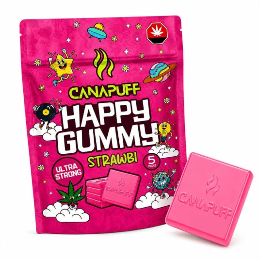 Żelki Konopne Canapuff Happy Gummy 20g Strawbi -zdjęcie numer 1