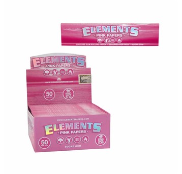 Bibułki ELEMENTS King Size Slim Pink