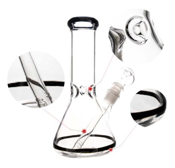 Bongo Szklane BOLT Black Test Tube 21cm