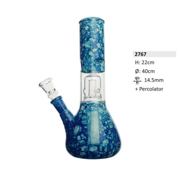 Bongo Szklane Bullet Glow Blue Percolator 22cm