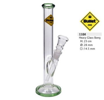 Bongo Szklane Bullet Green Cylinder 23cm