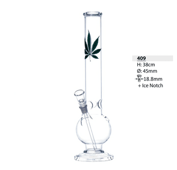 Bongo Szklane Bullet Green Leaf With Ice 38cm