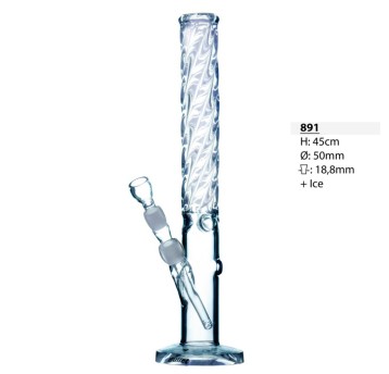 Bongo Szklane Bullet Heavy Cylinder Spirale 45cm