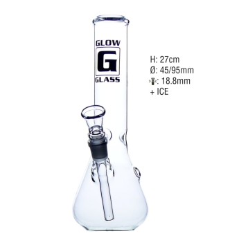 Bongo Szklane Bullet Kickloch Glass Glow 27cm