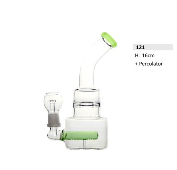 Bongo Szklane Bullet Oil Bong Green Dabbing 16cm